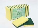 ESTROPAJO fibra verde con esponja 8x12cm P-6 CARLIMS
