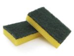 ESTROPAJO fibra verde con esponja 8x12cm P-6 CARLIMS